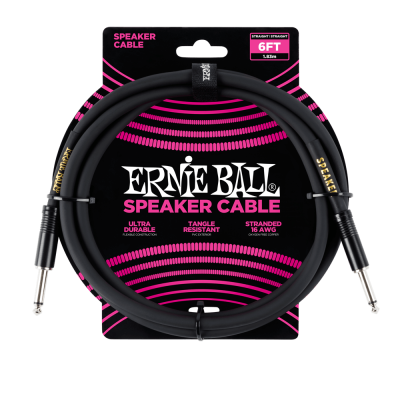 Ernie Ball - 6 ft Speaker Cable - Black