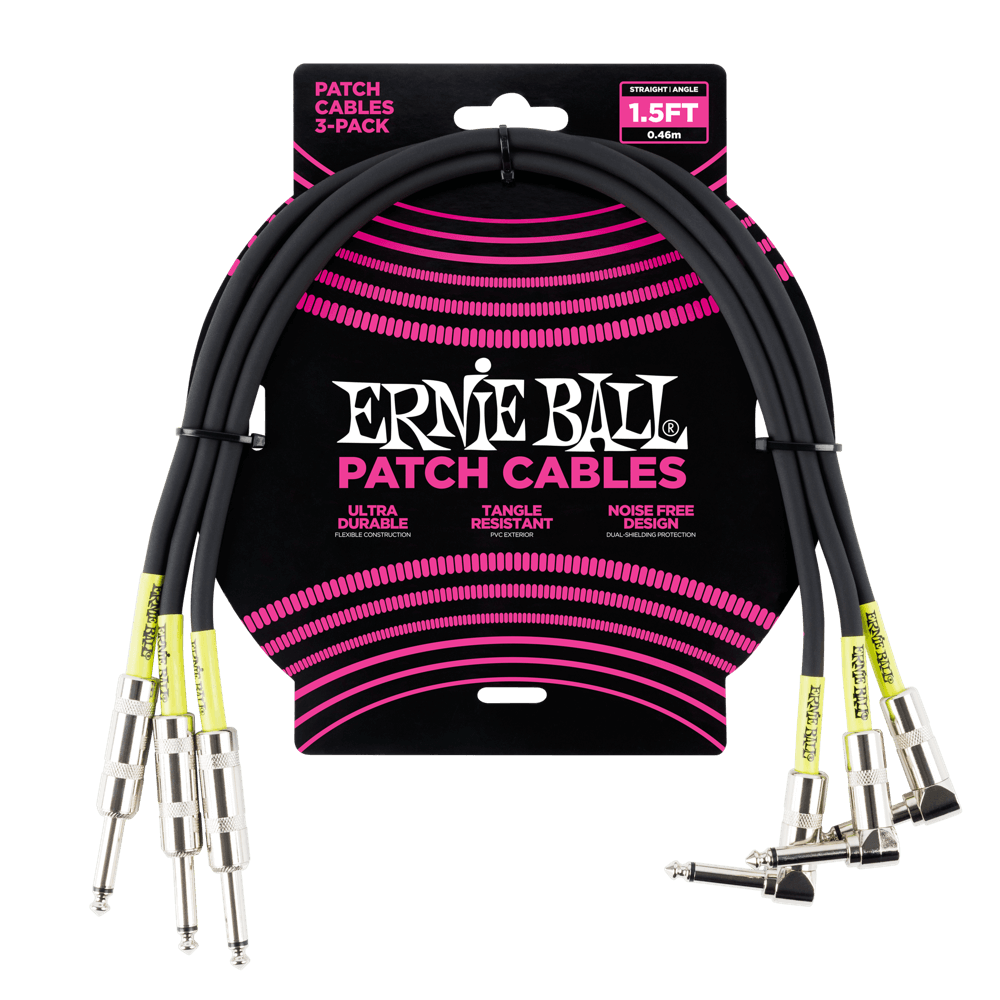 1.5\' Straight/Angle Patch Cables - 3 Pack