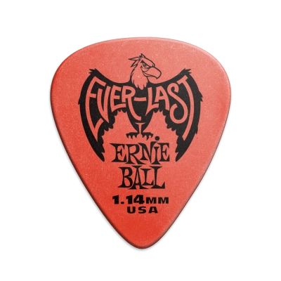 Ernie Ball - Everlast Guitar Picks - 1.14mm Red - 12 Pack