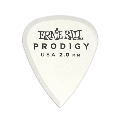 Ernie Ball - 2.0mm White Standard Prodigy Picks - 6 Pack