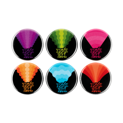 Ernie Ball - Colors of RockNRoll 1 Assorted Buttons - 6 Pack