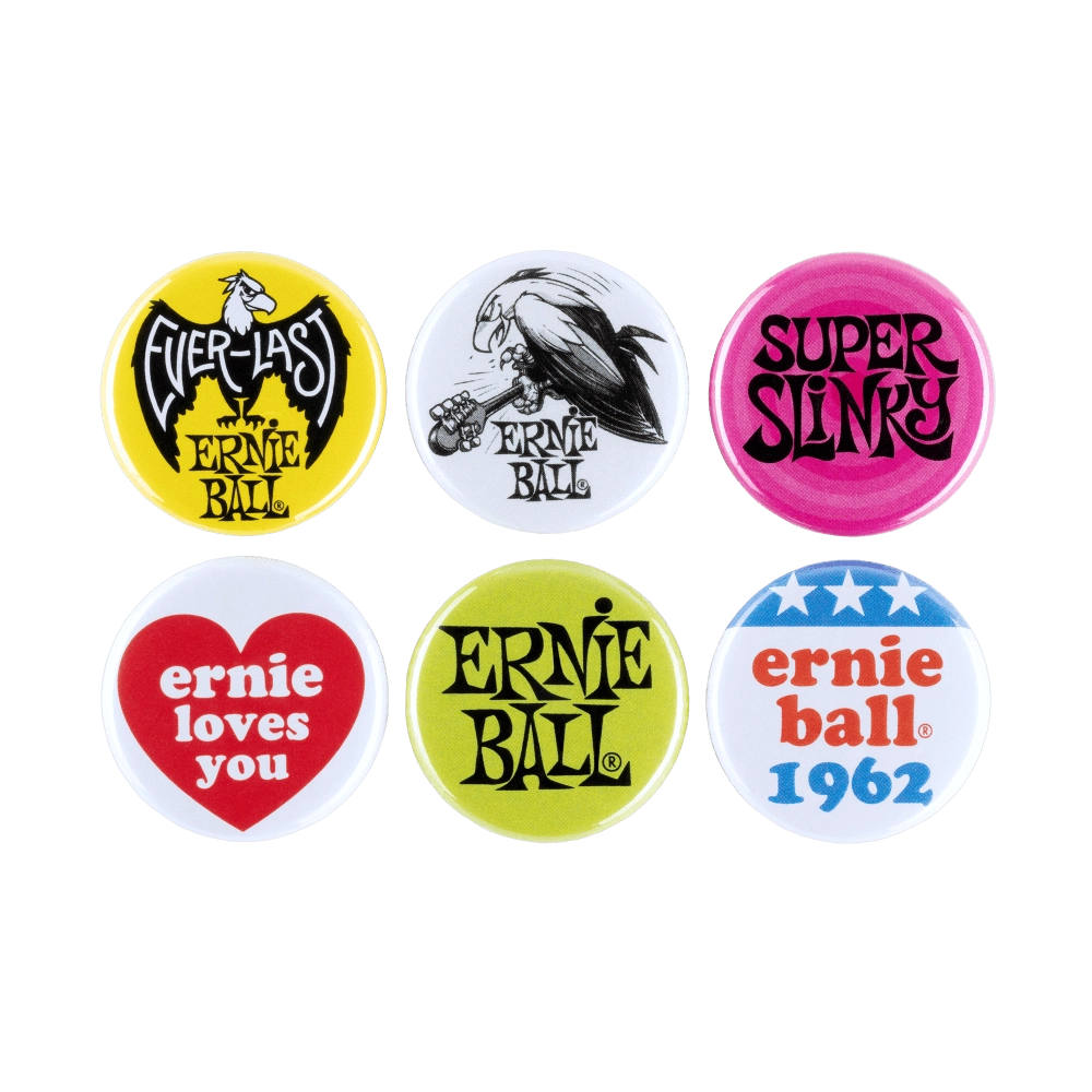 Ernie Ball 1\'\' Assorted Buttons - 6 Pack