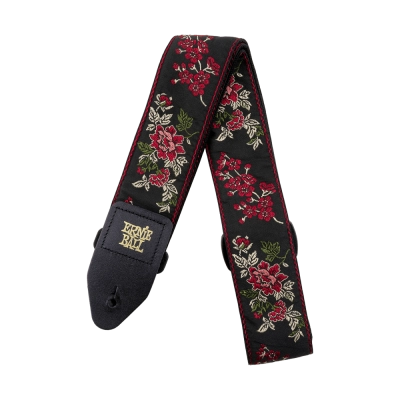 Ernie Ball - Red Rose Jacquard Guitar Strap