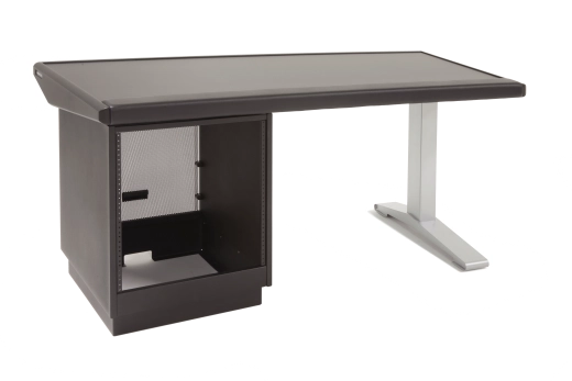 Eclipse Edit Desk with Rack - Black