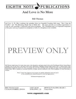 And Love is No More - Thomas - Concert Band - Gr. 3
