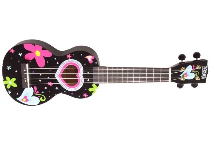 Soprano Ukulele - Heart Art Black