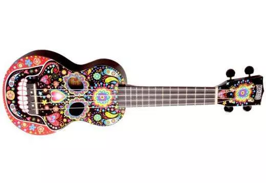 Soprano Ukulele - Skull Art Black