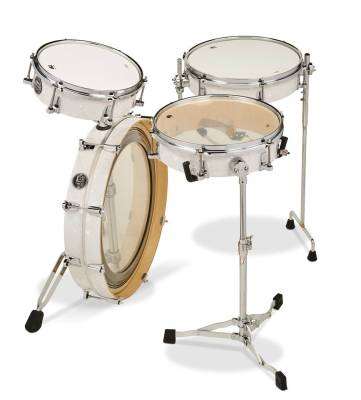 Drum Workshop - Performance Series Low Pro 4-Piece Travel Shell Pack (20,10,13,SD) - White Marine