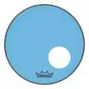 Remo - Powerstroke P3 Colortone Bass Drumhead w\/ 5 Offset-Hole - Blue - 18