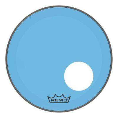 Remo - Powerstroke P3 Colortone Bass Drumhead w/ 5 Offset-Hole - Blue - 18
