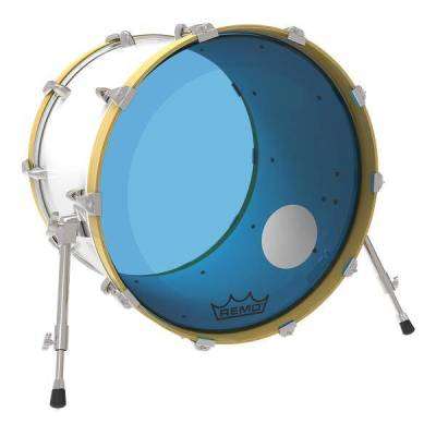 Powerstroke P3 Colortone Bass Drumhead w/ 5\'\' Offset-Hole - Blue - 18\'\'