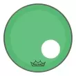 Remo - Powerstroke P3 Colortone Bass Drumhead w\/ 5 Offset-Hole - Green - 18