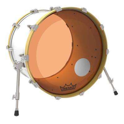 Powerstroke P3 Colortone Bass Drumhead w/ 5\'\' Offset-Hole - Orange - 20\'\'
