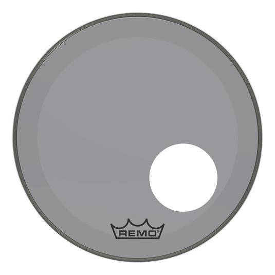 Powerstroke P3 Colortone Bass Drumhead w/ 5\'\' Offset-Hole - Smoke - 18\'\'