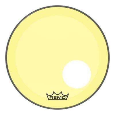 Powerstroke P3 Colortone Bass Drumhead w/ 5\'\' Offset-Hole - Yellow - 22\'\'