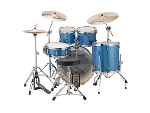 Evolution 5-Piece Drum Outfit w/Hardware and Cymbals - Blue Sparkle
