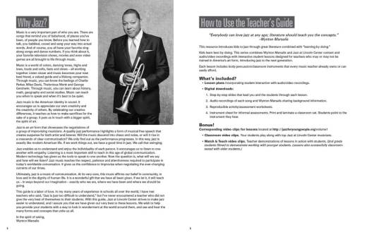 Jazz for Young People, Vol. 1 - Marsalis/Burch - Teacher Book/Media Online