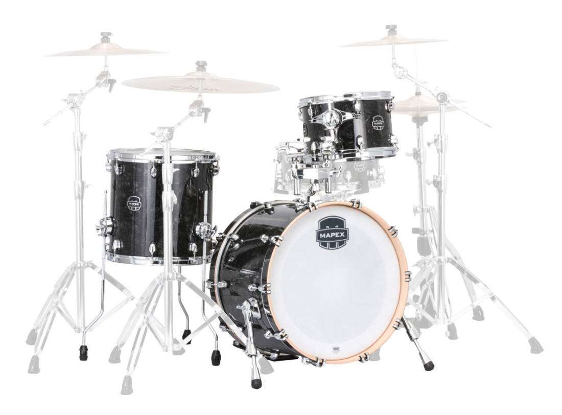Saturn V Tour 3-Piece Shell Pack (22,12,16) - Black Pearl