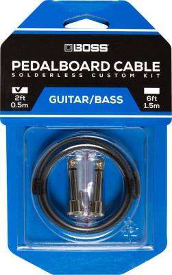 BOSS - Solderless Pedalboard Cable Kit w/2 Connectors, 2 ft Cable