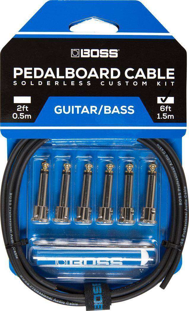 Solderless Pedalboard Cable Kit w/6 Connectors, 6 ft Cable