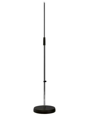 K & M Stands - 260 Microphone Stand with Heavy Round Base - Chrome