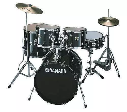 Gigmaker 4-Piece Drum Kit with Hardware - Black