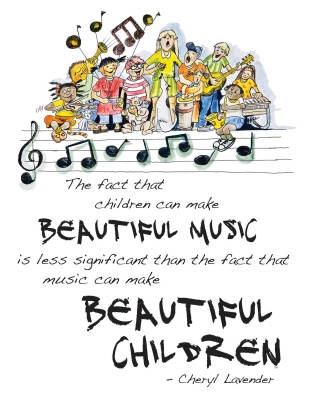 Hal Leonard - Beautiful Music, Beautiful Children Poster - Lavender - Poster