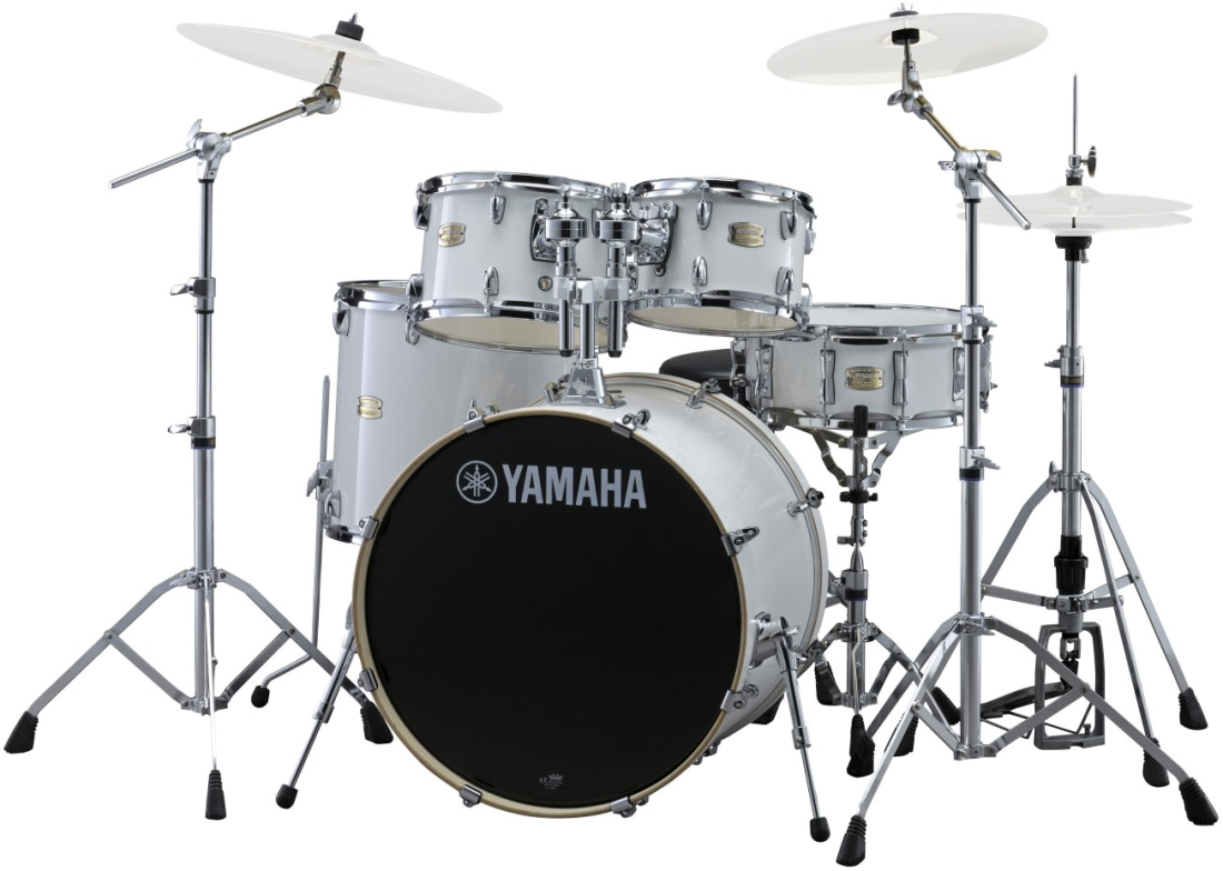 Stage Custom Birch 5-Piece Drum Kit (22,10,12,16,SD) with Hardware - Pure White