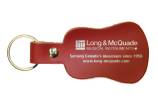 Long & McQuade - Leather Guitar-shaped Keychain