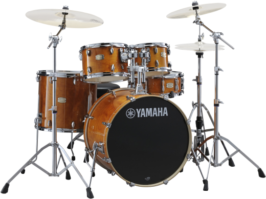 Yamaha - Stage Custom Birch 5-Piece Drum Kit (22,10,12,16,SD) with Hardware - Honey Amber
