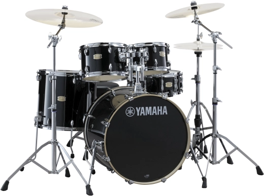 Stage Custom Birch 5-Piece Drum Kit (22,10,12,16,SD) with Hardware - Raven Black