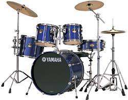 blue yamaha drum set