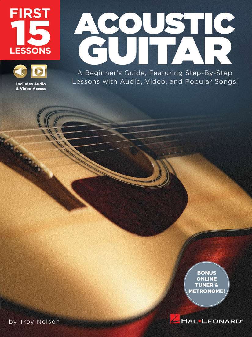 First 15 Lessons: Acoustic Guitar - Nelson - Book/Media Online