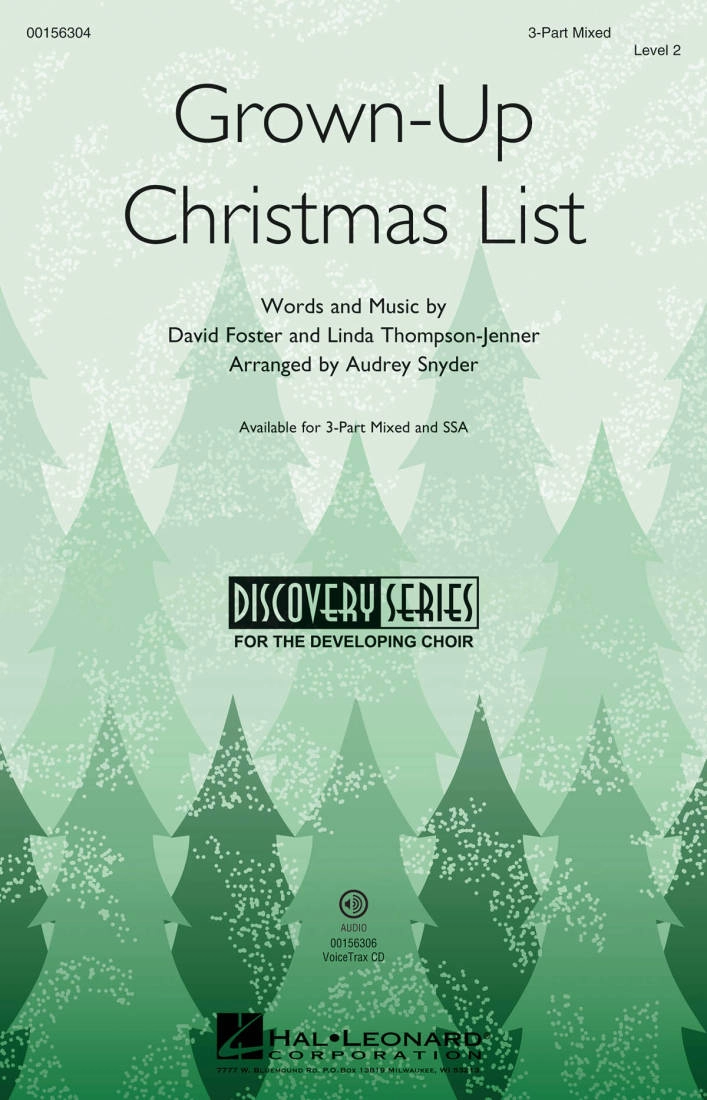 Grown-Up Christmas List - Foster/Thompson-Jenner/Snyder - 3pt Mixed