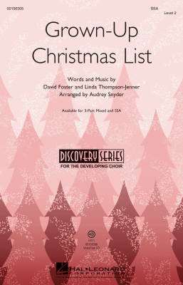 Hal Leonard - Grown-Up Christmas List - Foster/Thompson-Jenner/Snyder - SSA