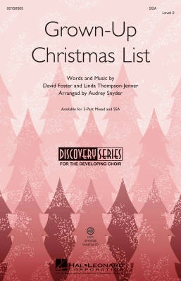 Hal Leonard - Grown-Up Christmas List - Foster/Thompson-Jenner/Snyder - SSA