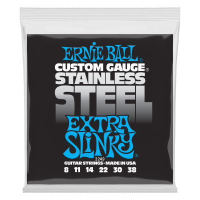 Extra Slinky Stainless Steel Wound Electric Guitar Strings 8-38