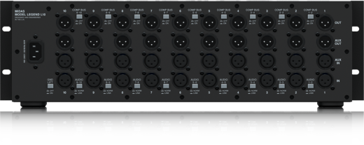 LEGEND L10 500 Series Rackmount Chassis for 10 Modules with Advanced Audio Routing