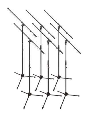 Ultimate Support - JamStands Series JS-MCFB6PK Tripod Mic Stand Bundle - Pack of 6