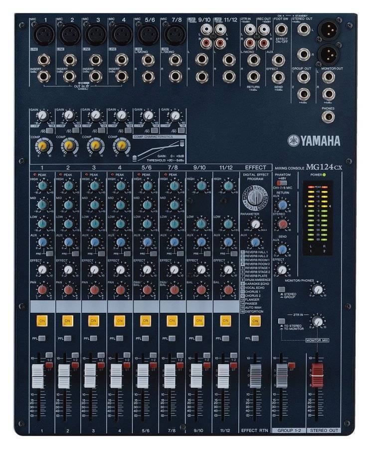 YAMAHA ミキサー　12CH MG124CX Yamaha MG124CX 12 Channel Stereo Mixer Mixing Console | eBay