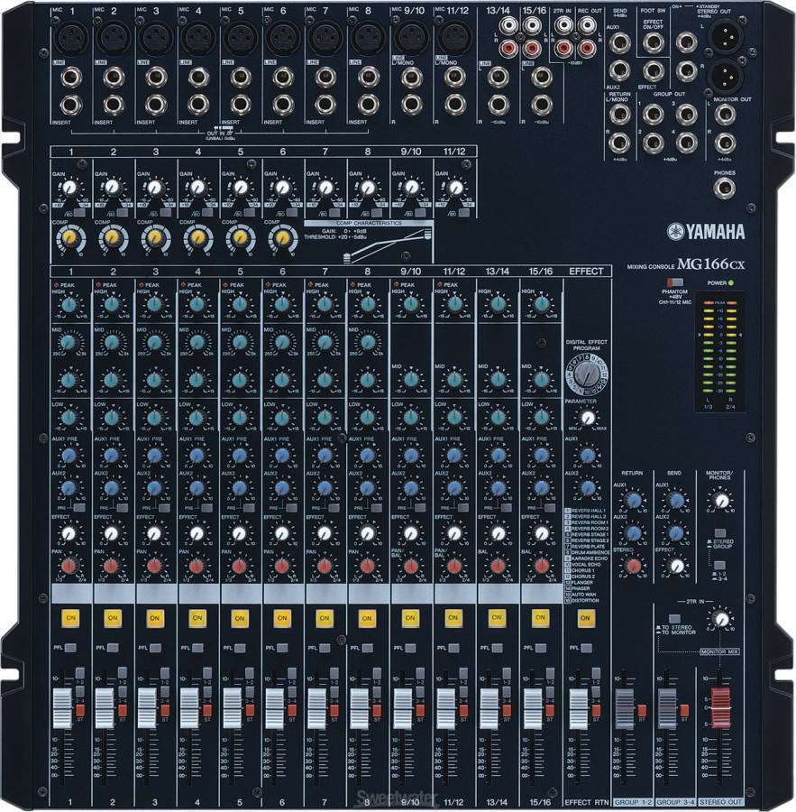 MG166CX - 16-channel/6-bus Live Mixer with Effects