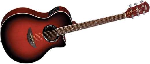 APX500 - Thinline Acoustic Electric Guitar - Dark Red