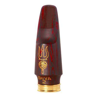 Shiva 2 Alto Saxophone Mouthpiece - Red Marble Hard Rubber 8