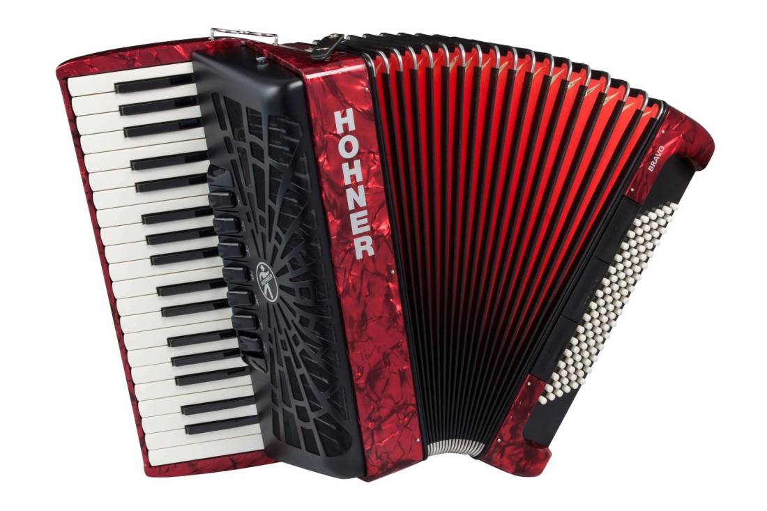 Bravo III 96 Piano Accordion - Red