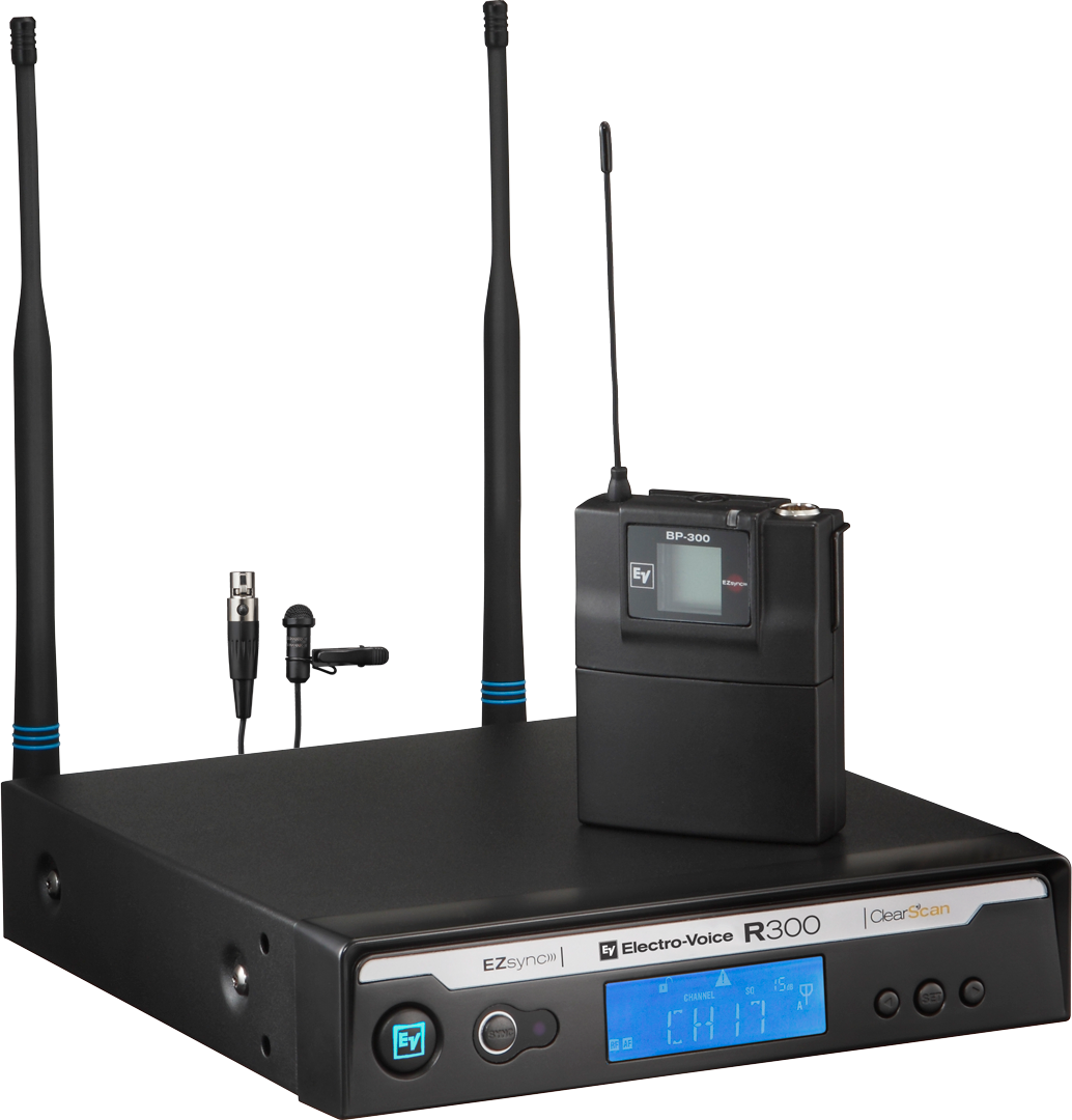 R300-L Wireless Lapel System w/ULM18 Directional Microphone, Case
