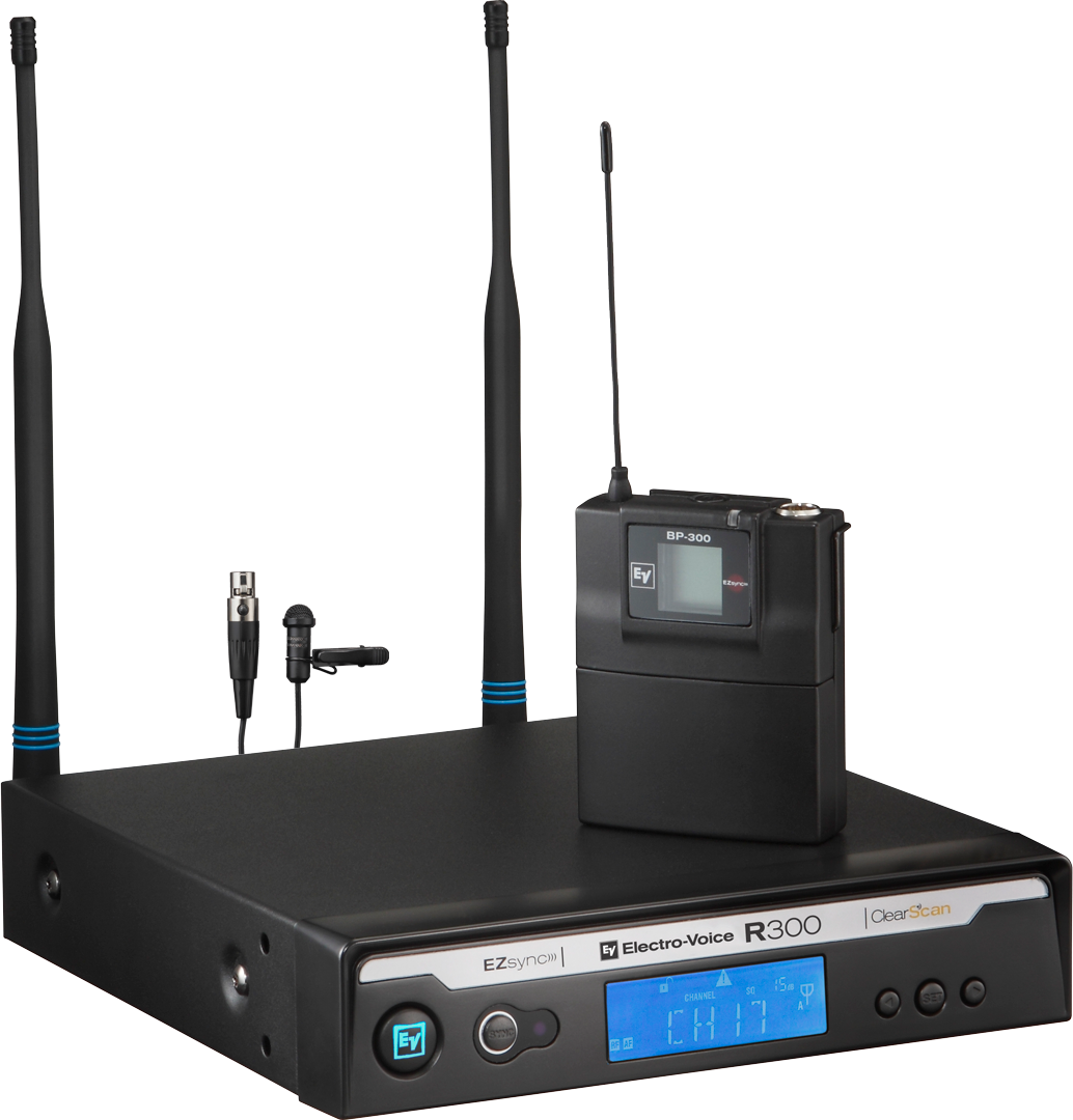 R300-L Wireless Lapel System w/ULM18 Directional Microphone, Case