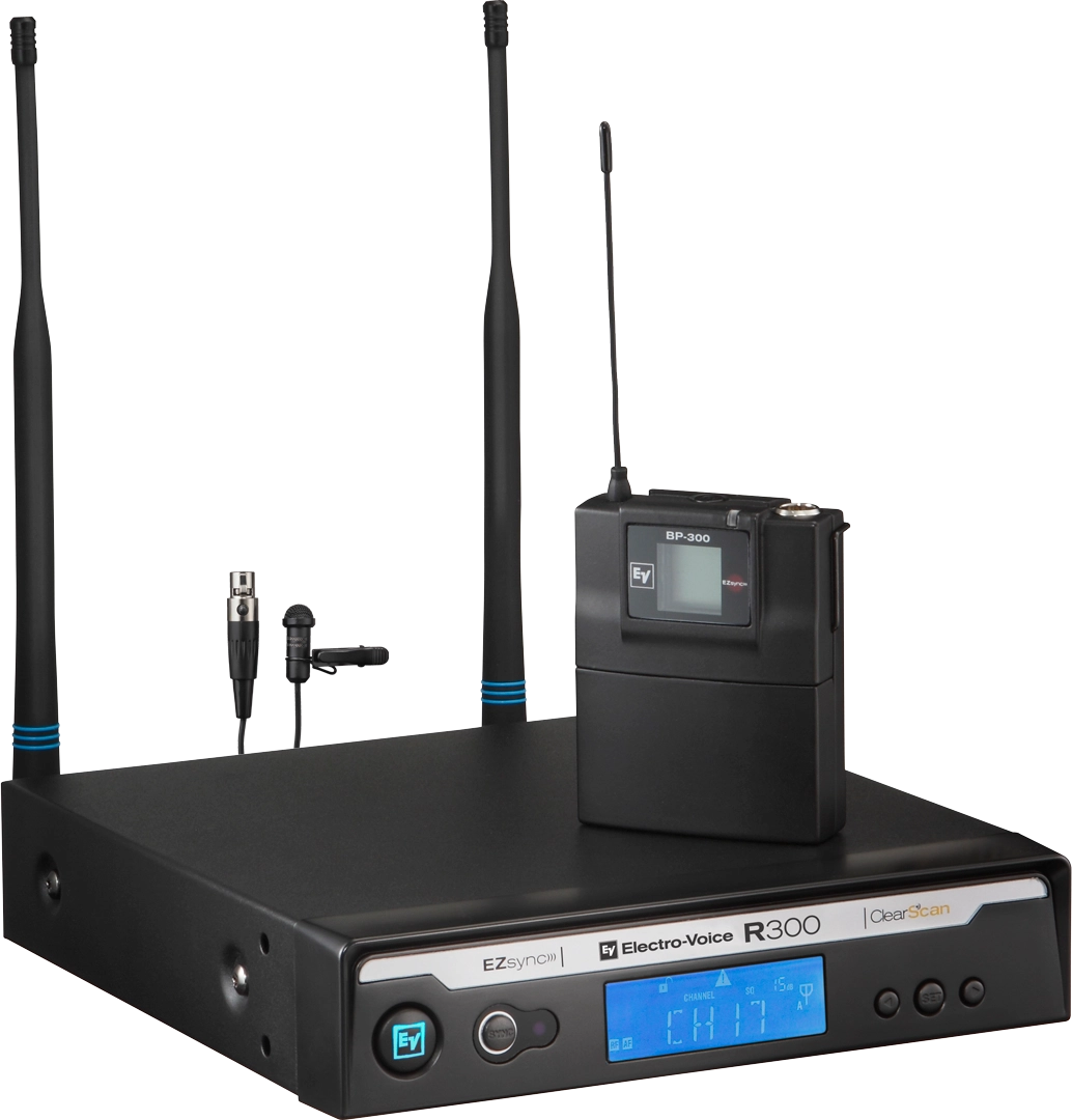 R300-L Wireless Lapel System w/ULM18 Directional Microphone, Case