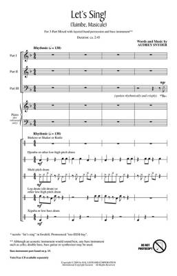 Let\'s Sing (Tuimbe, Masicule) - Snyder - 3pt Mixed
