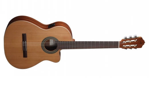 Almansa - A-400 Classical Guitar - Cedar/Laminated Mahogany, Matte Finish w/ Cutaway, Electronics