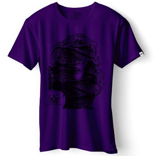 T-shirt Face Purple - Large